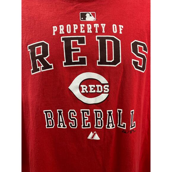 Cincinnati Reds Majestic Short Sleeve T-shirt Mens XL Red - Picture 8 of 9